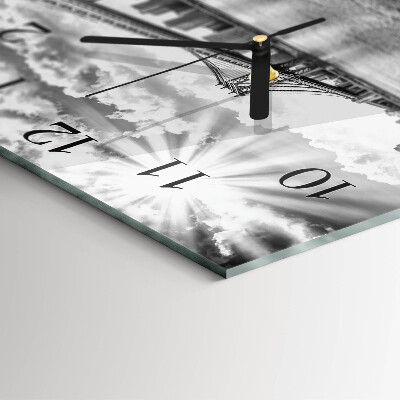 Quadratische wanduhr Brücke