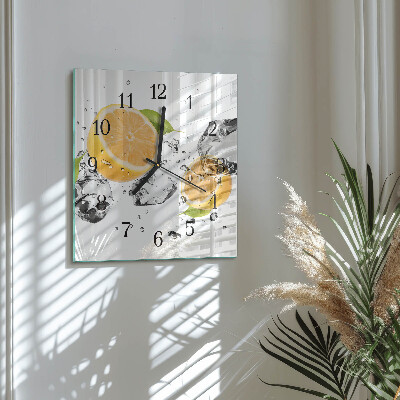 Quadratische wanduhr modern Zitrusfrüchte