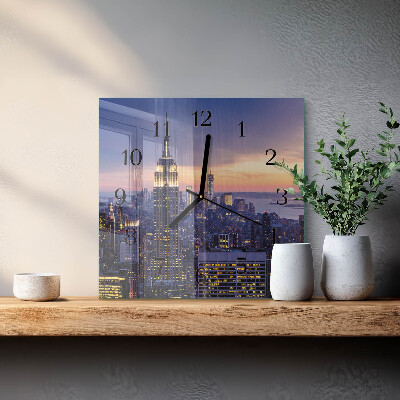 Quadratische wanduhr modern Stadt