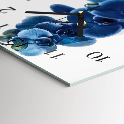 Wanduhr mit motiv quadratisch Orchidee