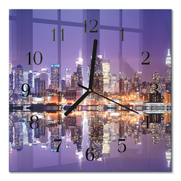 Quadratische wanduhr modern Stadt