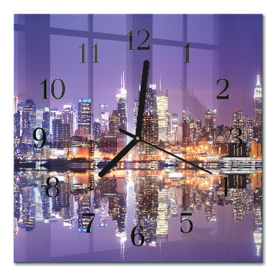 Quadratische wanduhr modern Stadt