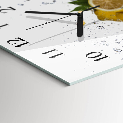 Wanduhr mit motiv quadratisch Zitronen