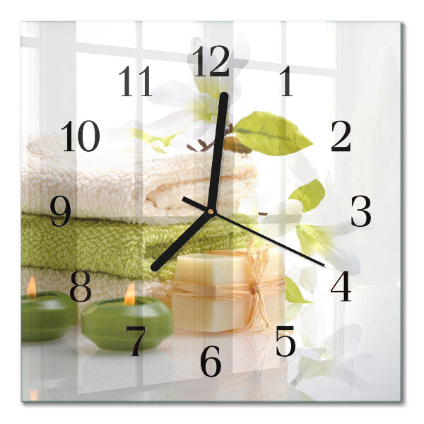 Moderne wanduhr quadratisch Spa-Seife