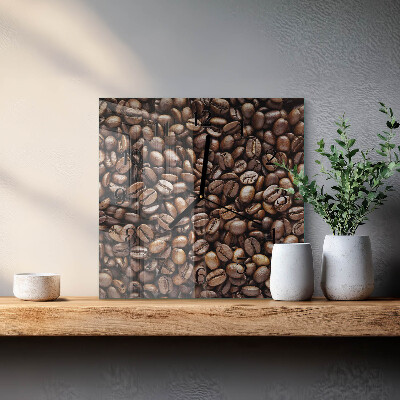 Wanduhr mit motiv quadratisch Kaffeebohnen