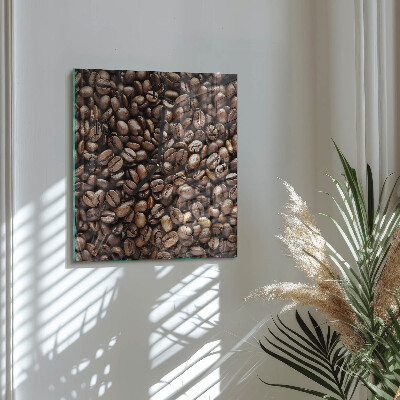 Wanduhr mit motiv quadratisch Kaffeebohnen