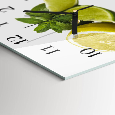 Glasuhr quadratisch Limettenminze