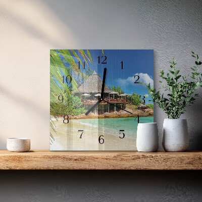 Moderne wanduhr quadratisch Insel