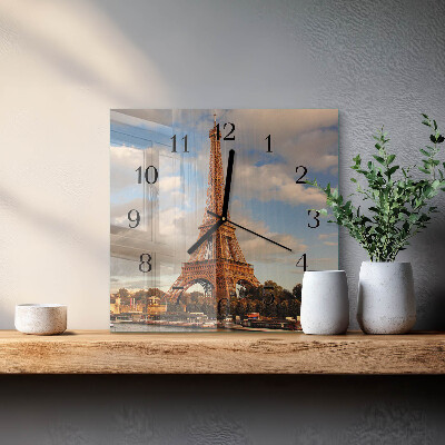Quadratische wanduhr Paris