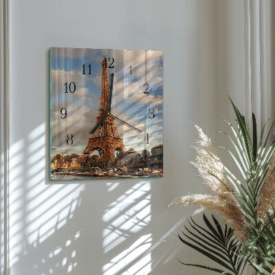 Quadratische wanduhr Paris