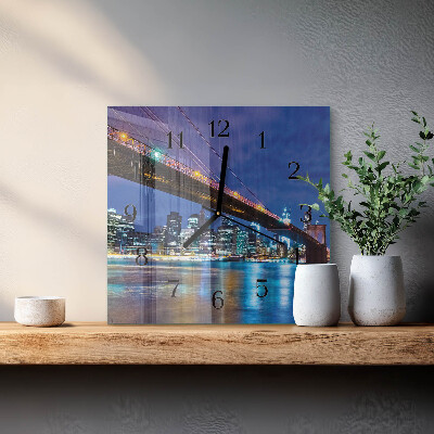 Moderne wanduhr quadratisch Brücke