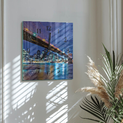 Moderne wanduhr quadratisch Brücke
