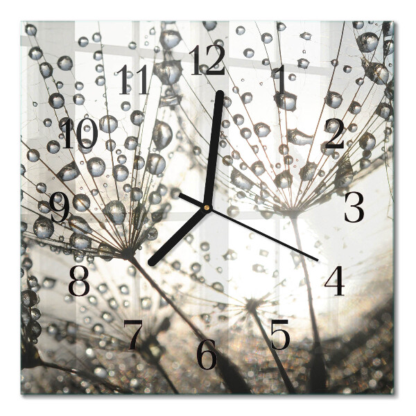 Wanduhr mit motiv quadratisch Tautropfen