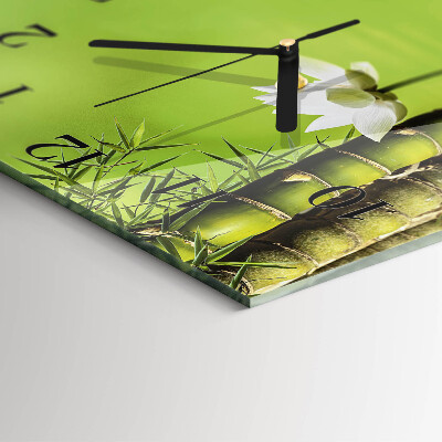 Moderne wanduhr quadratisch Bambus