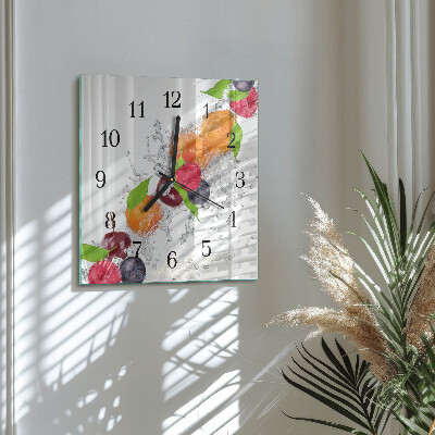 Wanduhr mit motiv quadratisch Obst