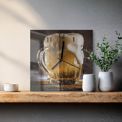 Moderne wanduhr quadratisch Bier