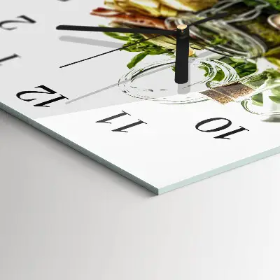 Moderne wanduhr quadratisch Pasta mit Olivenöl