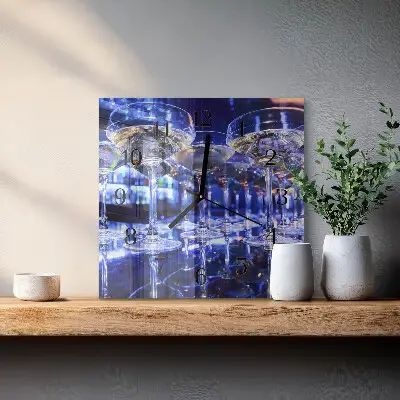Moderne wanduhr quadratisch Gläser