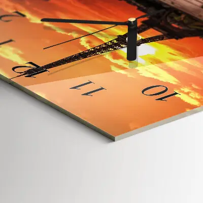 Wanduhr mit motiv quadratisch Eiffelturm