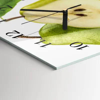 Quadratische wanduhr modern Birnen