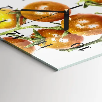 Glasuhr quadratisch Tomaten
