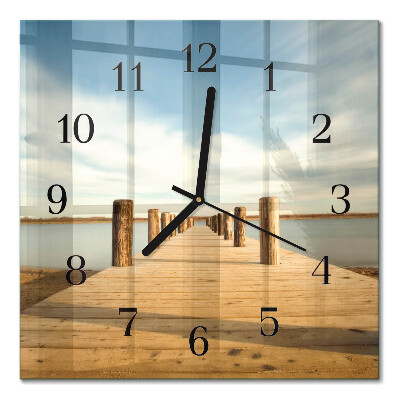 Quadratische wanduhr modern Brücke