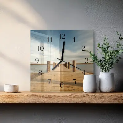Quadratische wanduhr modern Brücke