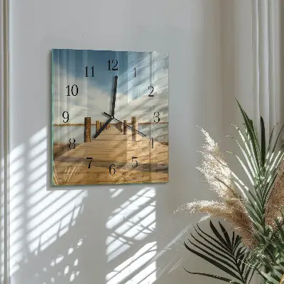 Quadratische wanduhr modern Brücke
