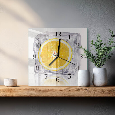 Wanduhr mit motiv quadratisch Orangeneis