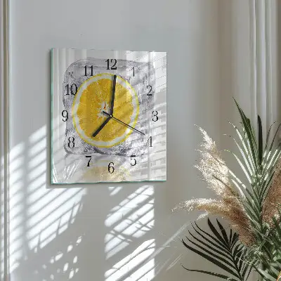 Wanduhr mit motiv quadratisch Orangeneis