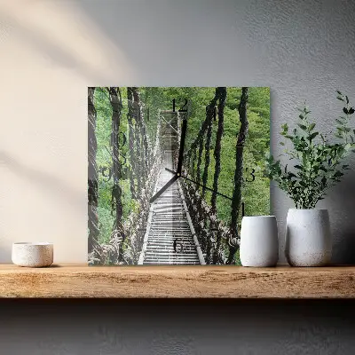 Wanduhr mit motiv quadratisch Hängebrücke