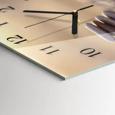 Quadratische wanduhr modern Steine