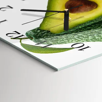 Glasuhr quadratisch Avocado