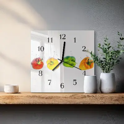 Wanduhr mit motiv quadratisch Pfeffer