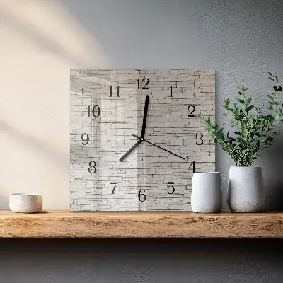 Quadratische wanduhr Klinker