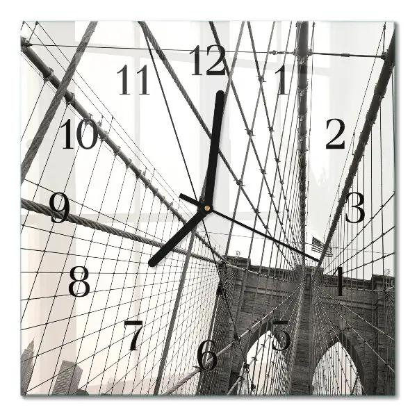 Quadratische wanduhr Brooklyn Bridge