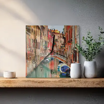 Quadratische wanduhr modern Venedig