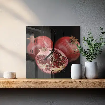 Wanduhr mit motiv quadratisch Granate