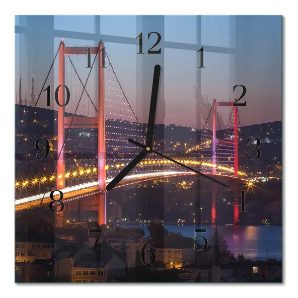 Moderne wanduhr quadratisch Brücke