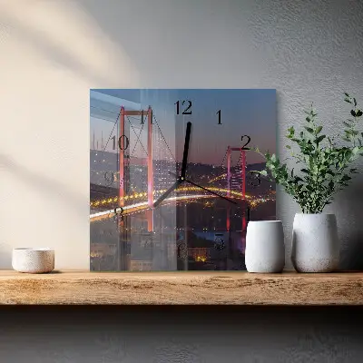 Moderne wanduhr quadratisch Brücke