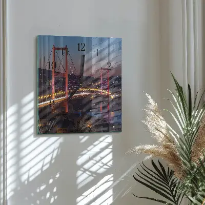 Moderne wanduhr quadratisch Brücke