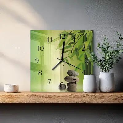 Moderne wanduhr quadratisch Steine