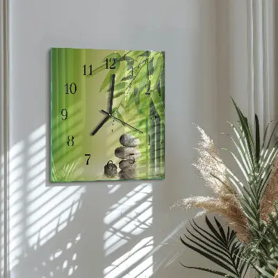 Moderne wanduhr quadratisch Steine