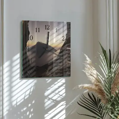 Moderne wanduhr quadratisch Ozeanberg