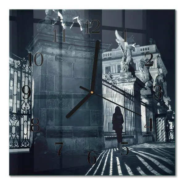 Wanduhr mit motiv quadratisch Hradschin
