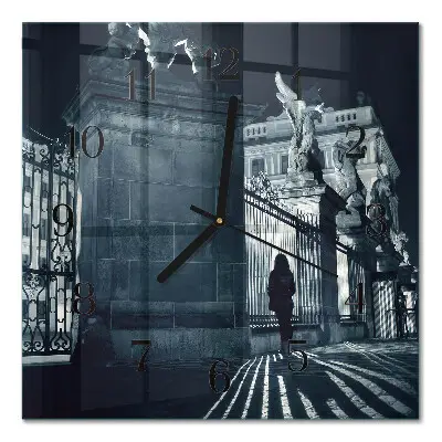 Wanduhr mit motiv quadratisch Hradschin