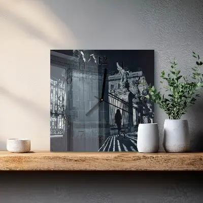Wanduhr mit motiv quadratisch Hradschin