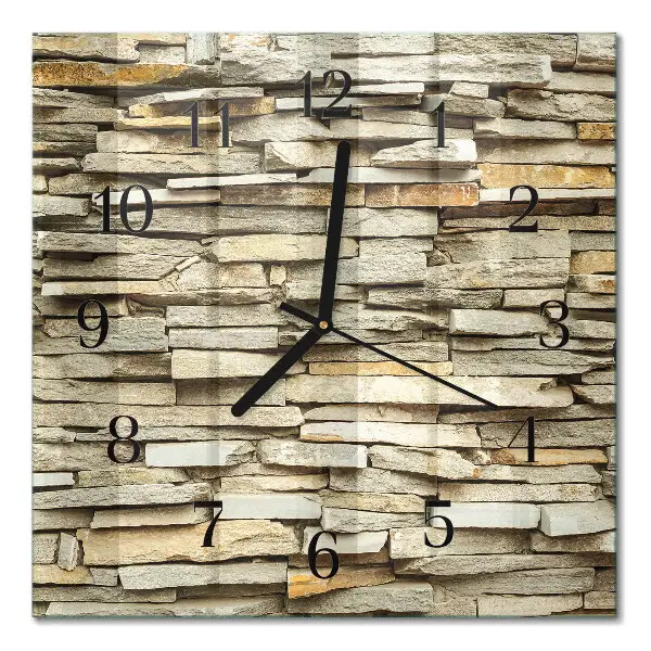 Wanduhr mit motiv quadratisch Steine