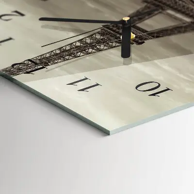 Moderne wanduhr quadratisch Eiffelturm