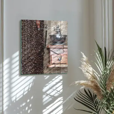 Glasuhr quadratisch Kaffeemühle
